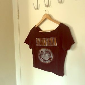 Nirvana Black Crop Top